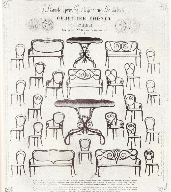 Thonet katalógus 1859.-ből